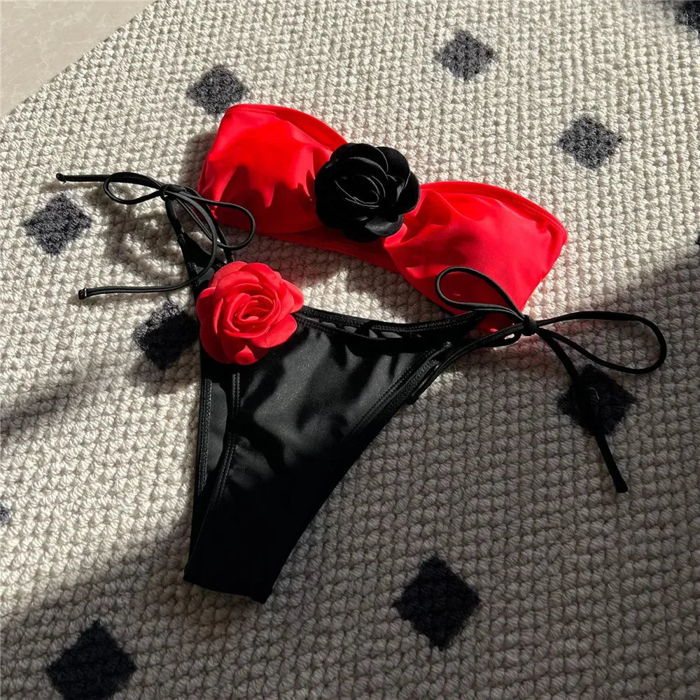 Floral Bikini Thong