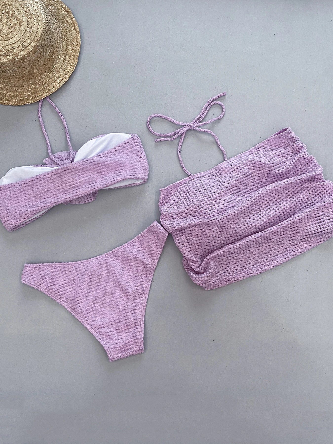 Lady Crochet Mesh 3 Piece Set