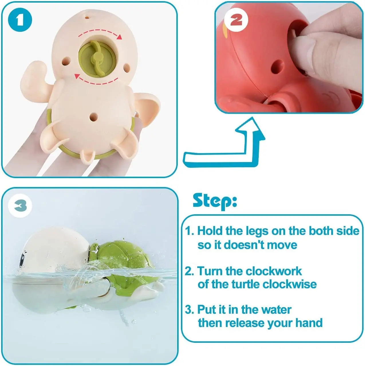 Baby Swimming Bath Toys 3 Pcs