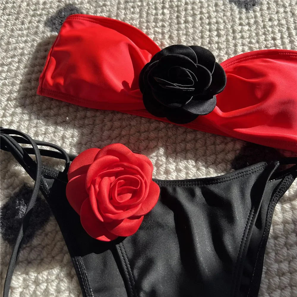 Floral Bikini Thong