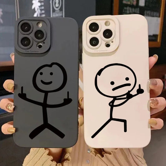 Stick Figure Matte Silicone IPhone Case
