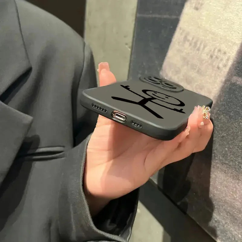Stick Figure Matte Silicone IPhone Case