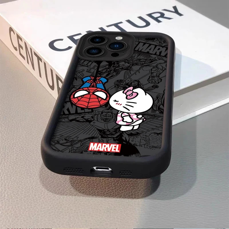 Spider Man/Hello Kitty Liquid Silicone iPhone Case