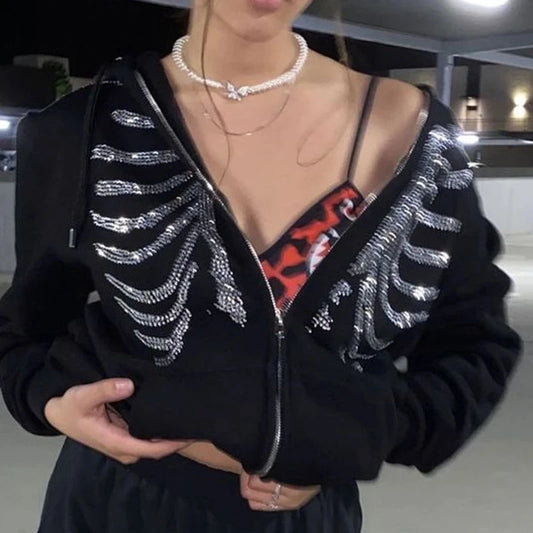 Y2K skeleton Hoodie